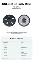 "UNLOCK Pro 18" Pad de cymbale électronique 3 zones | Surface en maille avec fonction de starter-Direct d'usine pour batteurs et studios"