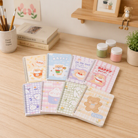 Carnet à spirale Kawaii, papeterie coréenne mignonne avec des animaux de dessin animé, journal pour étudiantes, filles et enfants, designs variés, vente en gros