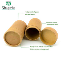 Emballage en tube de papier kraft écologique personnalisé pour le stockage des aliments, vente en gros, biodégradable, OEM