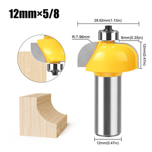 2 adet 8mm Shank çekirdek kutusu yönlendirici <span class=keywords><strong>Bit</strong></span> rulman pah ile R köşe bıçak ağaç İşleme için - Product Image 4