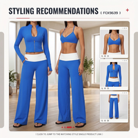 Ensemble de yoga 2 pièces personnalisé pour femme, coupe ajustée extensible, blocs de couleur, taille haute, séchage rapide, populaire pour le fitness et l'entraînement en salle de sport