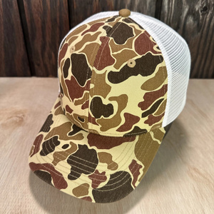 Sombreros de camionero personalizados con estampado de patos, gorras de béisbol de camuflaje de caza en blanco, 6 paneles de ala curva, gorra deportiva de estilo 112, fábrica de Vietnam - Product Image 1