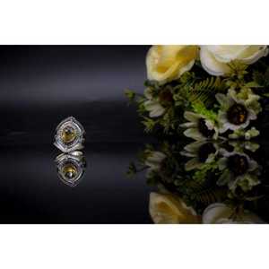 Luxury 925 Sterling Silver Citrine Ring Natural Gemstone Handmade Statement Jewelry for Men and Women <b>Wedding</b> Party <b>Gift</b> - Product Image 3