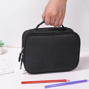 72 Holes Colored Lead Pencils Storage Bag Black Red Colors Large Capacity Case <b>Box</b> Holder School Supplies Stationery Student - Product Image 1