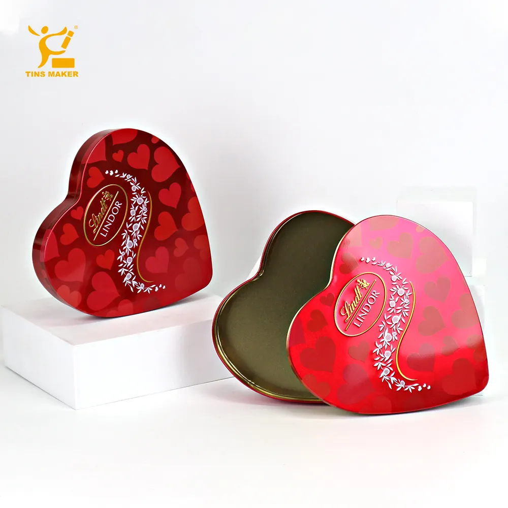 Жестяная банка в форме сердца, жестяная коробка, металлическая банка на заказ, упаковка для закусок, перерабатываемая металлическая жестяная коробка на День святого Валентина