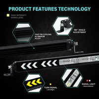 Barre lumineuse LED de 33 pouces pour feux de freinage arrière, feux de recul et feux de signalisation pour Polaris RZR Can-Am Maverick X3 UTV SXS tout-terrain 4x4 Jeep