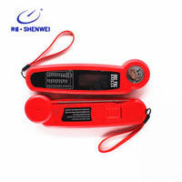 Termometer Daging Digital LCD SW dengan Probe Lipat, Termometer Masak Tahan Air, Termometer Makanan Bacaan Instan