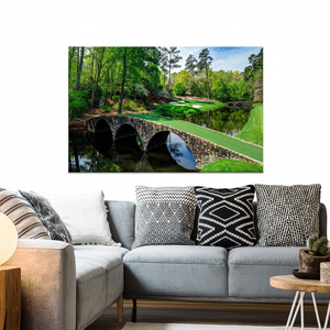 Elegant Golf Course Canvas Print: Stone Bridge Landscape Artwork,<b>WRAPPED</b> CANVAS - Product Image 2