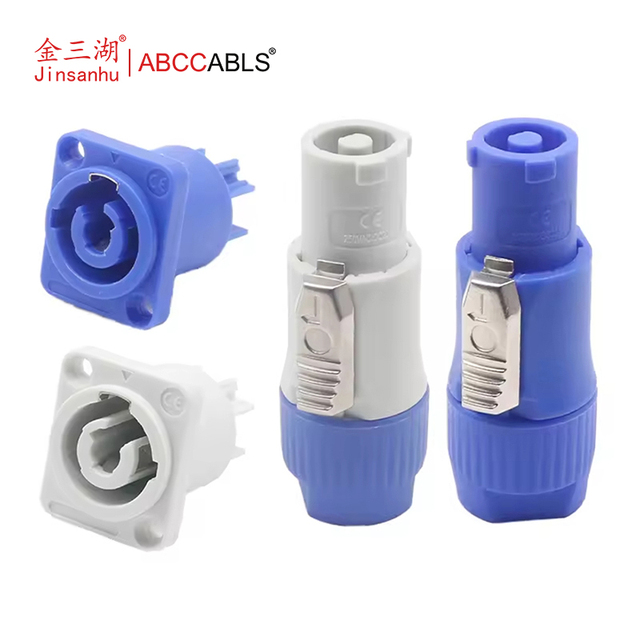 ABCCABLS XLR 3-Pin Power Connector Plug & Panel Mount Socket (Nylon Housing IP65) for Stage Lighting