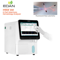 Analizador de Sangre Veterinario Automatizado de 6 Partes Edan H90X, Analizador Hematológico Veterinario, Máquina de Pruebas de Sangre CBC RETIC para Uso Animal