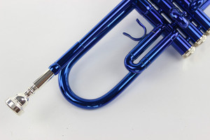 <span class=keywords><strong>Trompette</strong></span> bleue plaquée argent, Instrument à vent, ton Bb, <span class=keywords><strong>prix</strong></span> de gros, convient aux débutants - Product Image 6
