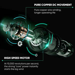 Secador de Pelo Profesional de Alta Velocidad de 800W, Secador de Pelo Eléctrico Popular para Salón de Belleza, con Fuente de Alimentación Eléctrica para Hoteles y Viajes - Product Image 5