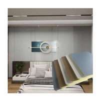Placage de miroir bambou charbon de bois panneau de pvc wpc panneau de mousse décoration intérieure pour hôtel