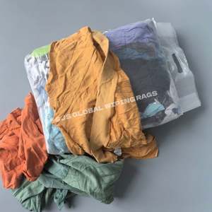 Paños de Limpieza de Algodón 100% Industriales de Alto Rendimiento, Paños de Felpa de Colores Mezclados, Limpiadores de Sudaderas - Product Image 1