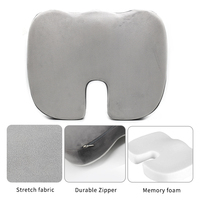 Coussin de siège orthopédique en mousse à mémoire de forme de haute qualité pour le coccyx, pour soulager la douleur du coccyx, vente en gros