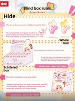 Porte-clés en peluche Super Mini Lapin Baby Three, Boîte Mystère 1ère Génération, Lapin Macaron Lettre, Poupée en Peluche Mignonne de Dessin Animé