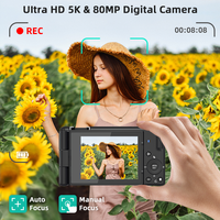 Caméra 360° Ultra HD 8K à écran rotatif de 3 pouces, grand angle de 90°, zoom optique 10x-20x, anti-tremblement, professionnelle, en promotion sur Amz