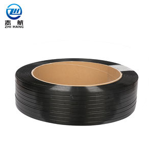 Ruban de cerclage en PET noir de 16 mm pour l'emballage de palettes de stockage industriel, durable, respectueux de l'environnement, utilisation en gestion d'entrepôt - Product Image 2