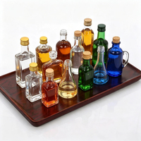 Bouteille en verre vide transparente personnalisée, mini format, très vendue, 30ml 40ml 50ml 100ml pour Vodka, Rhum, Whisky, Spiritueux, Vin, Alcool