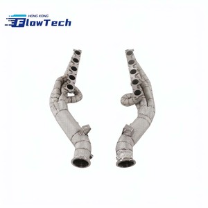 Colectores de escape rectos de longitud igual SS304 para Lamborghini Huracan EVO SFO V10 5.2L con escudo térmico - Product Image 1