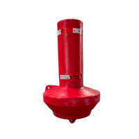 Balise lumineuse de navigation pour les eaux limitrophes de l'aquaculture Bouée de trafic PE avec colonne d'avertissement flottante Partie charnière Application Marina