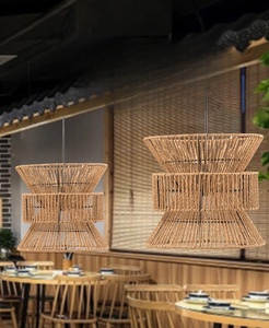 <span class=keywords><strong>Abat</strong></span>-<span class=keywords><strong>jour</strong></span> pendentif Globe tissé à la main vintage pour café Hall Bar Restaurant magasin de vêtements ou articles de maison en corde - Product Image 1