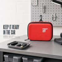 Trousse de premiers secours personnalisée en EVA avec fermeture éclair, kit de survie portable pour voiture/voyage/maison, boucle de suspension, respectueux de l'environnement