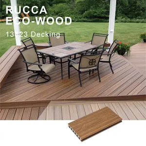 Suelo de madera de teca impermeable para piscina, cubierta compuesta barata, tablones de cubierta para suelo de exterior, Color madera Natural, Wpc