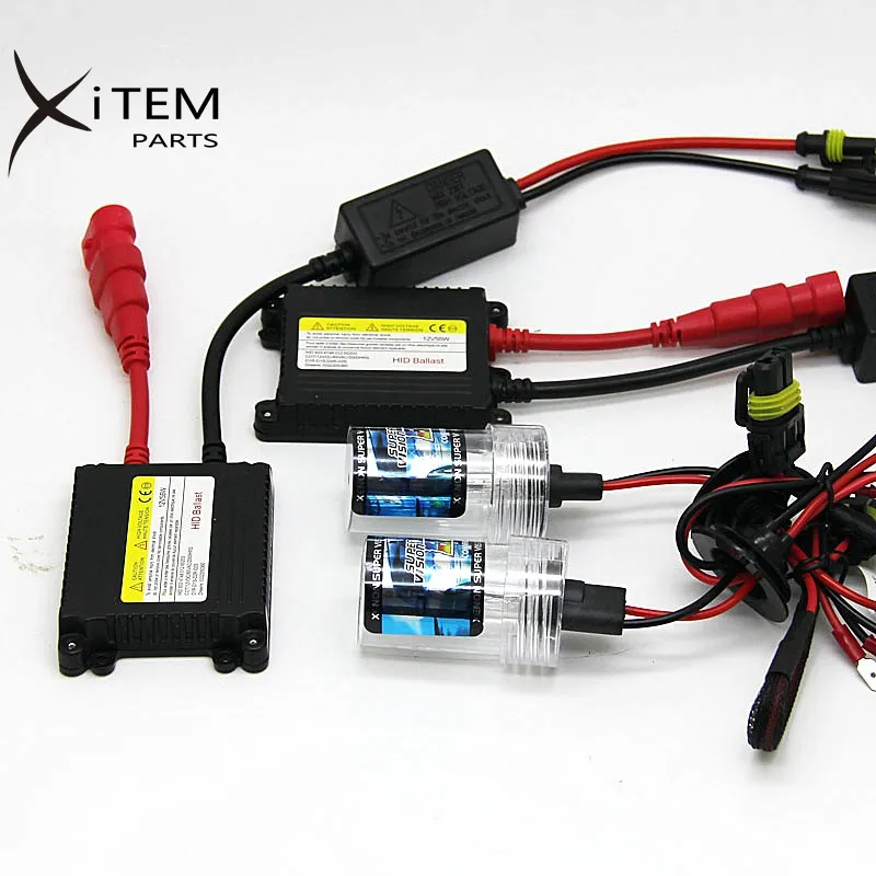 Yüksek kalite 55W HID XENON far kiti ince balast DC ışık H7 H3 H4 H8 H9 H11