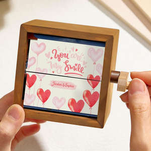 パーソナライズされた写真フリップブックアニメーションボックス、ライト付きカスタム木製フォトブック、カスタムクランクフォトボックス写真ボックス卸売 - Product Image 5