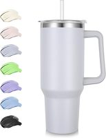 Mug isotherme en acier inoxydable à double paroi, personnalisable, 40 oz, style américain, avec poignée