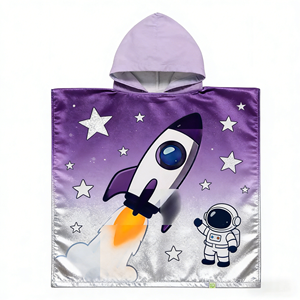 Serviettes d'été personnalisées pour enfants, 100% microfibre, douces, séchage rapide, avec chapeau, serviette portable - Product Image 1