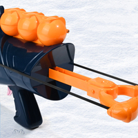 Bemay Toy Jouet de sport d'extérieur, Ensemble lanceur de boules de neige Requin, Lanceur de boules de neige pour enfants avec moules à neige et outils