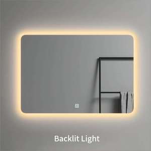 Espejo de Baño Moderno con Iluminación LED Rectangular, Ajustable por Presión, Espejo Inteligente de Pared para Hotel - Product Image 3