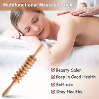 Bâton de massage Gua Sha en bois SFM pour le corps, les muscles, le ventre et le dos, massage blanchissant - Utilisation domestique et commerciale
