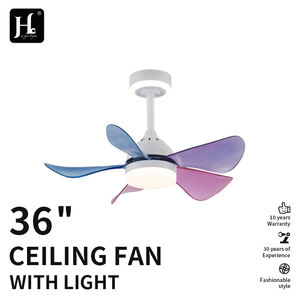 Ventilateur électrique à télécommande avec lumière, support pour chambre d'enfant, ventilateur à feuilles colorées, lampe de plafond simple pour chambre à coucher - Product Image 2