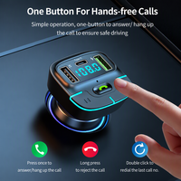 Émetteur FM BT5.4, récepteur radio AUX, lecteur MP3, appels mains libres, chargeur de voiture USB Type-C, kit voiture Bluetooth sans fil