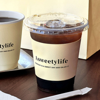 Gobelets personnalisés en PET transparent jetables pour café, boissons froides et bubble tea, avec couvercles et pailles, impression de logo, vente en gros