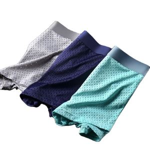 Sous-vêtements pour hommes en maille de soie respirante, boxer avec logo pour hommes - Product Image 1