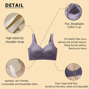 Hot Seller Custom Women's <b>Bras</b> Breathable Polyamide Knitted Wire-Free 3/4 <b>Cup</b> Seamless Soft Supportive Lifting &Enhancing Design - Product Image 3