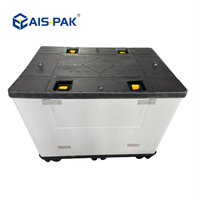 1250*850mm Zware, opvouwbare, inklapbare plastic Gaylord-palletbox