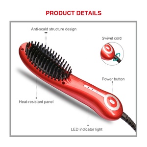 Venta caliente LCD plancha de pelo Multi-funcional de pelo que labra la Herramienta 2 barba plancha rápido calentador de iónicos directamente peine del pelo - Product Image 5