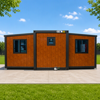 Nouvelle Maison Conteneur Extensible Style Bois de Pin, Préfabriquée Moderne, 10 Unités par 40HQ, Économisez 70% sur le Fret, Vente en Gros pour Camps de Travail