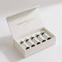 Boîtes rigides personnalisées pour l'emballage de peptides, boîte cadeau haut de gamme, impression en bronze pour les compléments de peptides de collagène (usage médical)