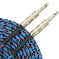 Kabel Gulung Konduktor Tembaga Berpelindung Foil Dua Warna OEM 1/4-inci untuk Gitar/Amp Bass/Pedal Kabel Audio/Video