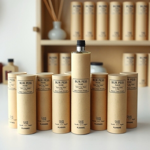 Empaque de Tubo de Papel Redondo Ecológico Personalizado para Botellas de Muestra de Perfume de Viaje en Paquete Múltiple con Inserto de Espuma EVA - Product Image 4
