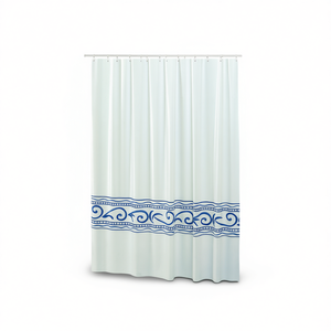 Cortina de Ducha de Vinilo de 120x200 cm con Diseño de Patrón Azul para Baño - Product Image 3