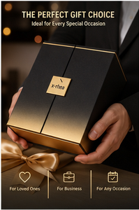 Luxury <b>Black</b> and Gold Foil Rigid Paperboard Gift <b>Box</b> Custom Printed Gatefold Style <b>Box</b> for High-end Skincare and Cosmetic - Product Image 5