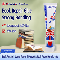 Colle de reliure Nianlida 50ml, forte, transparente et flexible pour dos de livre, couverture en carton, scrapbooking, réparation de documents