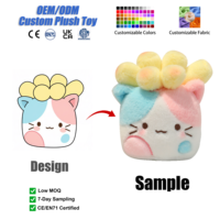 Boneka Kucing Lucu Imut Kustom, Boneka Hewan Kucing Sukulen Persegi Kawaii, Dekorasi Kamar yang Dapat Dipersonalisasi, Grosir Kustom OEM
